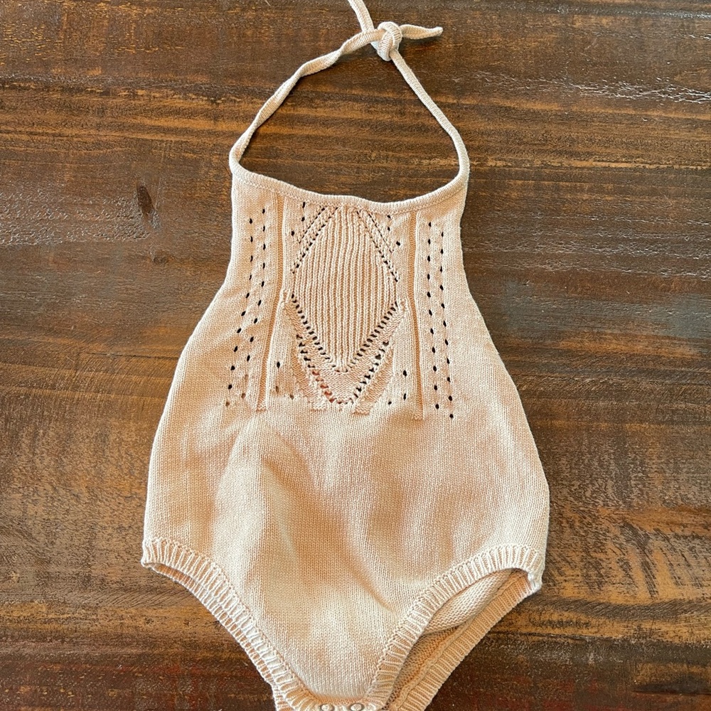 Knitted Halter Romper